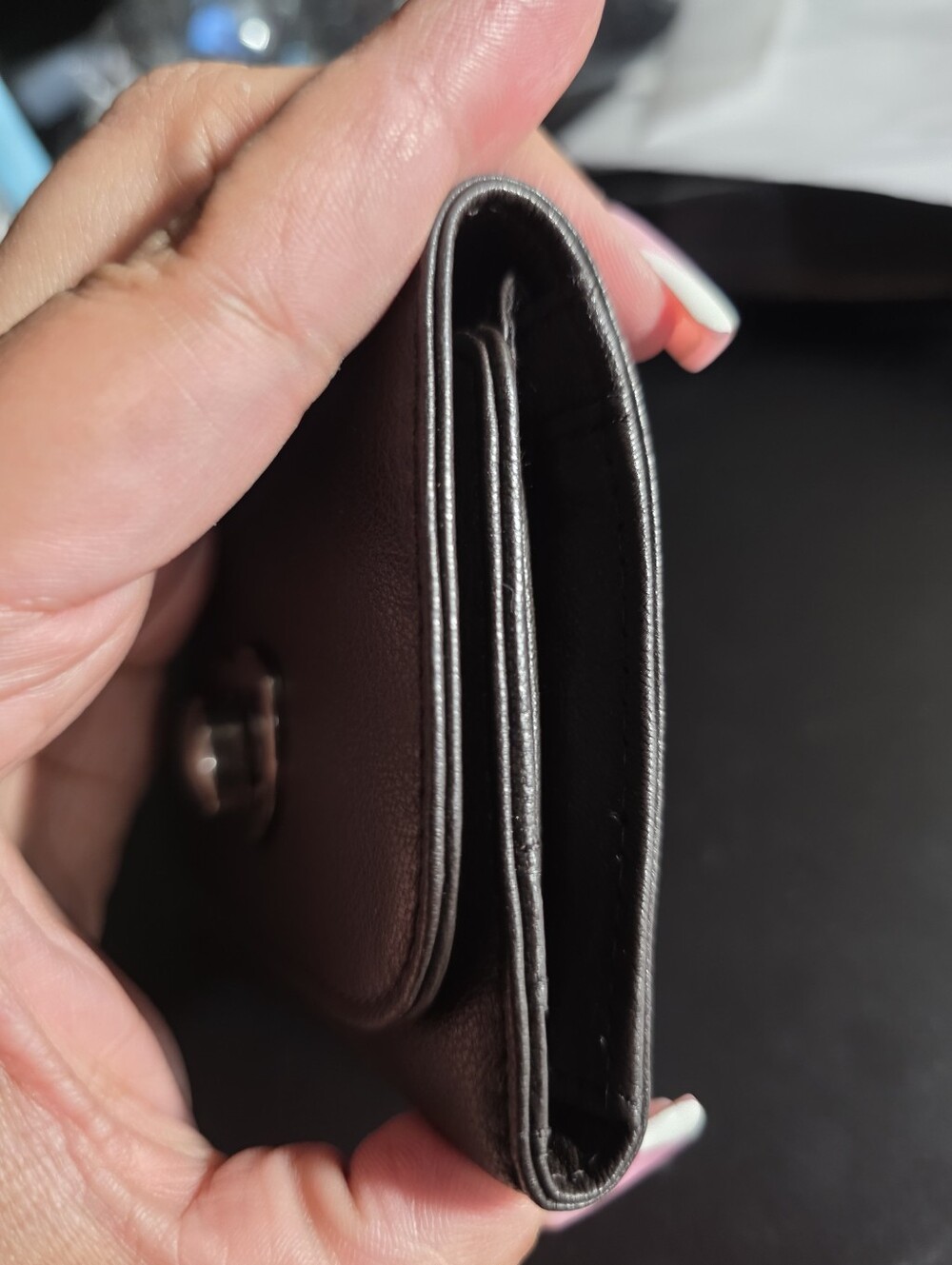 Free People Lock It Up Wallet New Without Tags - Dark Brown - Picture 8 of 10